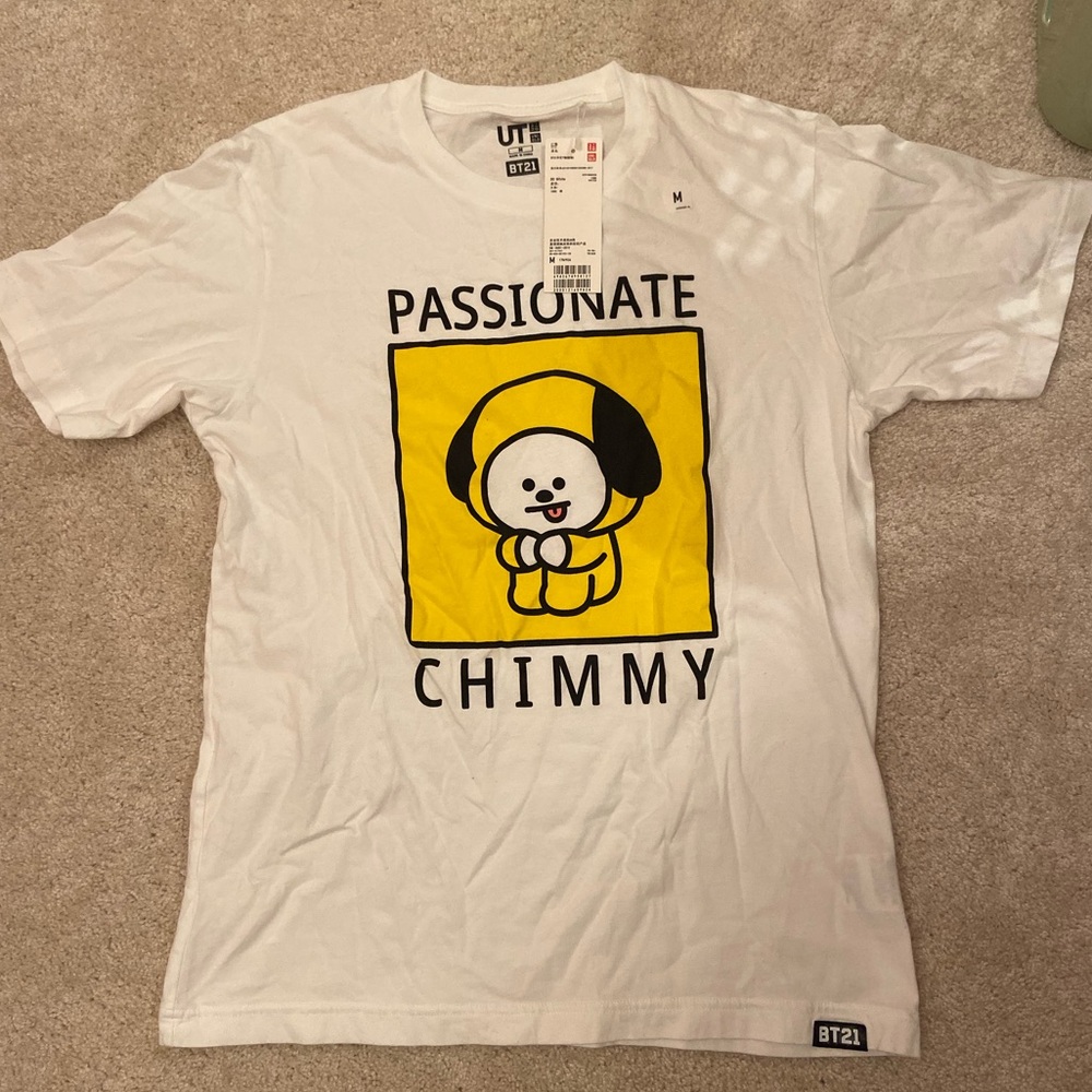 new w tags! “Passionate Chimmy” BTS kpop jimin UNIQLO x BT21 T-Shirt